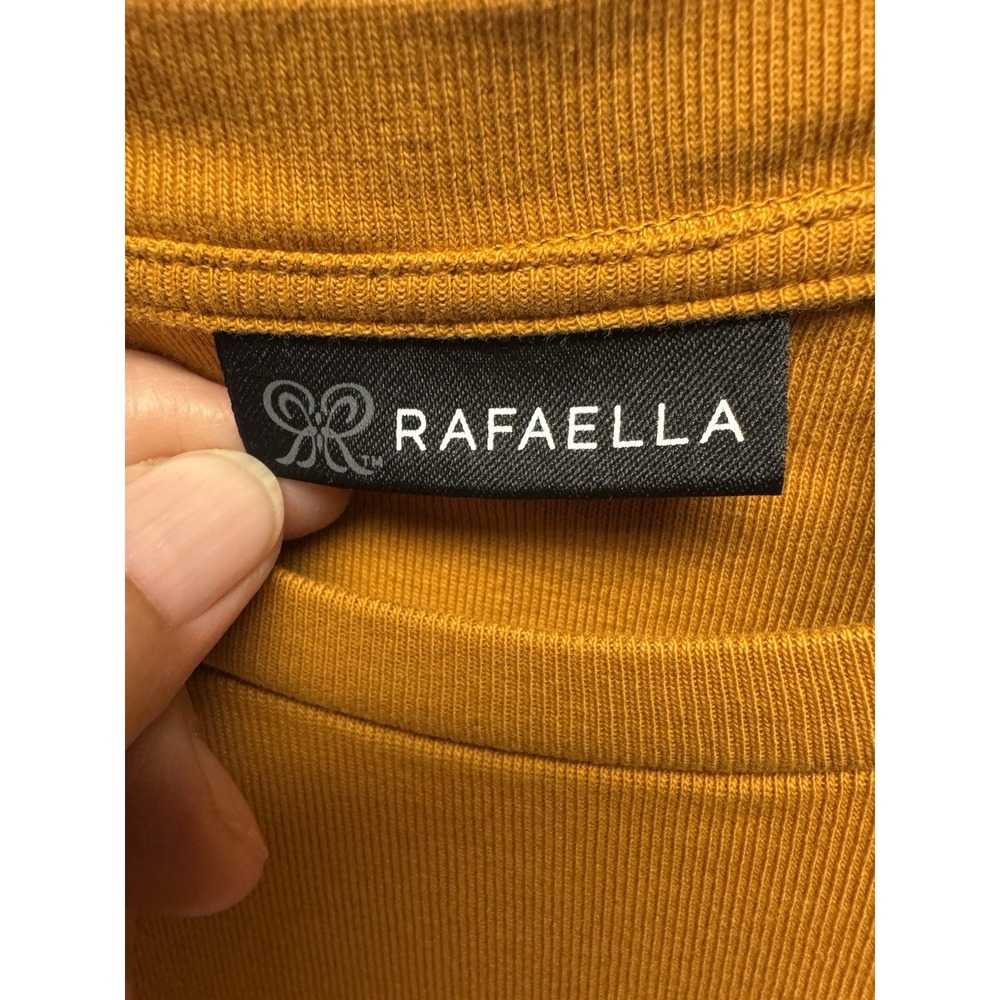 Rafaella Women's XL Mustard Long Sleeve Lightweight Sweater Button Embellished - Picture 7 of 11